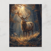 Majestueus hertenverblijf in het bos briefkaart (Voorkant)