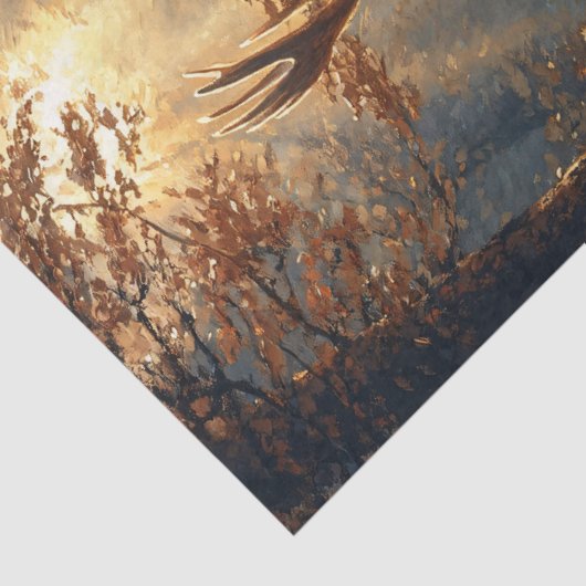 Majestueus hertenverblijf in het bos Decoupage Tissuepapier (Detail)