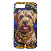 Majestueus hondenportret in Glas in lood stijl Case-Mate iPhone Case (Achterkant)