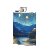 Majestueus huisje onder de maankolf heupfles (Links)