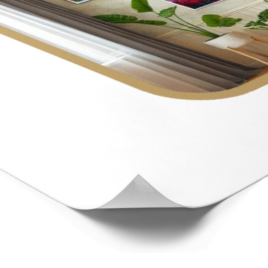 Majestueus kasteel in een herfst wonderland poster (Hoek)