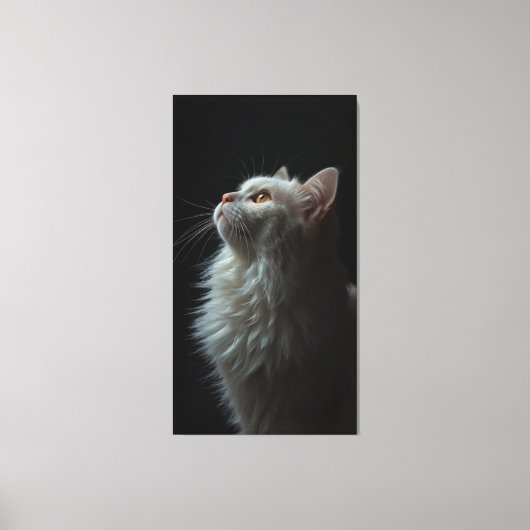 Majestueus kattenportret kracht & koninklijk zelfv canvas afdruk (Voorkant)