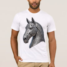 Majestueus Keltisch zilveren paardenhoofd met knoo