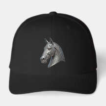 Majestueus Keltisch zilveren paardenhoofd met knoo