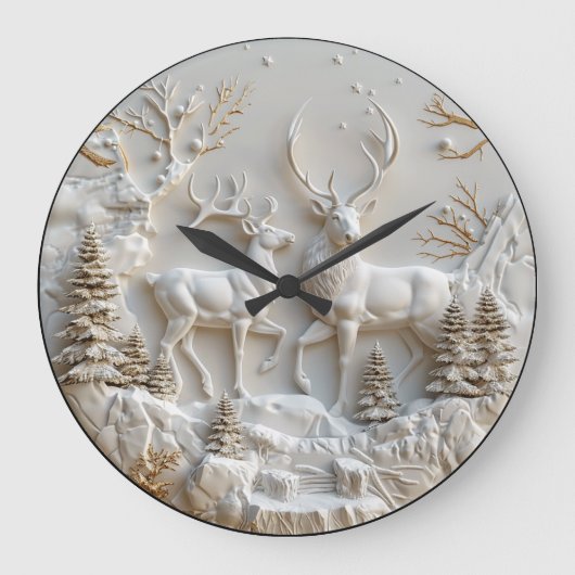 Majestueus kerstrendierdecor grote klok (Voorkant)