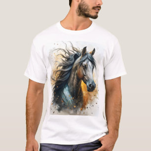 Majestueus krachtig paard loopt wilde schoonheid t-shirt