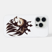 Majestueus Kroon Leeuw iPhone 15 Hoesje Pro Case (Achterkant horizontaal)