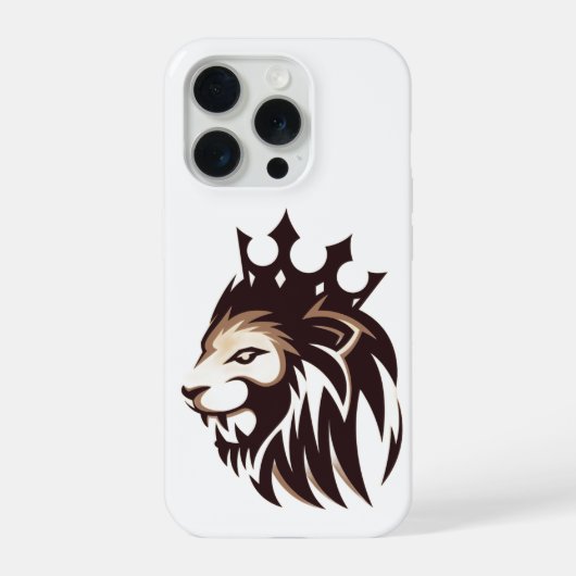 Majestueus Kroon Leeuw iPhone 15 Hoesje Pro Case (Achterkant)