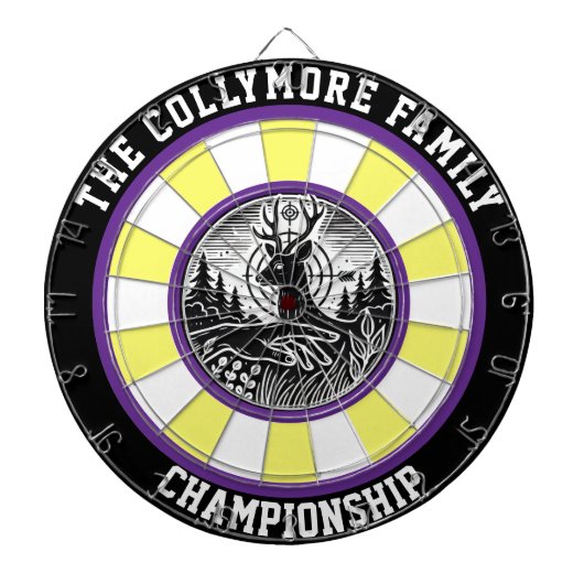 Majestueus kunstwerk voor gewei herten dartbord (Voorkant)