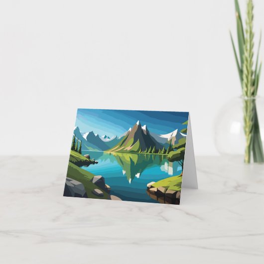 Majestueus landschap van bergen bedankkaart (Voorkant)