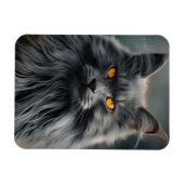 Majestueus langharig kattenportretontwerp magneet (Horizontaal)