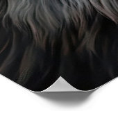 Majestueus langharig kattenportretontwerp poster (Hoek)