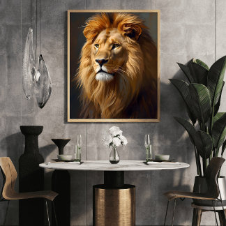 Majestueus Leeuw Portret Poster
