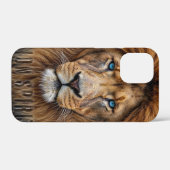Majestueus Leeuwengezicht met Blauwe Ogen | Wilde  Case-Mate iPhone Case (Achterkant (horizontaal))