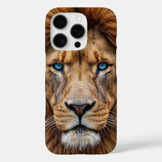 Majestueus Leeuwengezicht met Blauwe Ogen | Wilde Case-Mate iPhone Case (Achterkant)