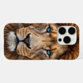 Majestueus Leeuwengezicht met Blauwe Ogen | Wilde Case-Mate iPhone Case (Achterkant (horizontaal))