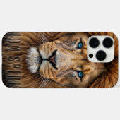 Majestueus Leeuwengezicht met Blauwe Ogen | Wilde Case-Mate iPhone Case (Achterkant (horizontaal))
