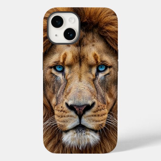 Majestueus Leeuwengezicht met Blauwe Ogen | Wilde  Case-Mate iPhone Case (Achterkant)
