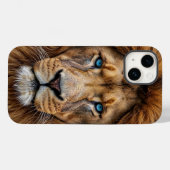 Majestueus Leeuwengezicht met Blauwe Ogen | Wilde  Case-Mate iPhone Case (Achterkant (horizontaal))