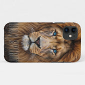 Majestueus Leeuwengezicht met Blauwe Ogen | Wilde Case-Mate iPhone Case (Achterkant (horizontaal))
