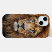 Majestueus Leeuwengezicht met Blauwe Ogen | Wilde  Case-Mate iPhone Case (Achterkant (horizontaal))