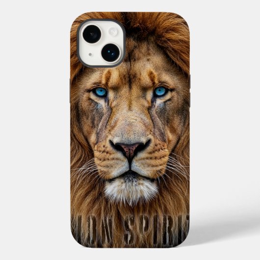 Majestueus Leeuwengezicht met Blauwe Ogen | Wilde  Case-Mate iPhone Case (Achterkant)