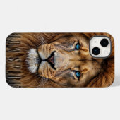 Majestueus Leeuwengezicht met Blauwe Ogen | Wilde  Case-Mate iPhone Case (Achterkant (horizontaal))