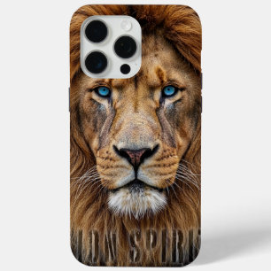 Majestueus Leeuwengezicht met Blauwe Ogen Wilde iPhone 15 Pro Max Hoesje