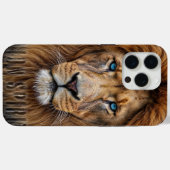 Majestueus Leeuwengezicht met Blauwe Ogen | Wilde Case-Mate iPhone Case (Achterkant (horizontaal))