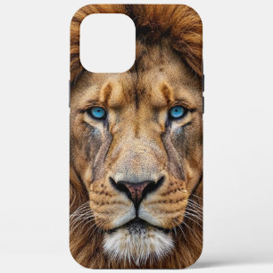 Majestueus Leeuwengezicht met Blauwe Ogen Wilde Case-Mate iPhone Case