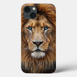 Majestueus Leeuwengezicht met Blauwe Ogen Wilde Case-Mate iPhone Case