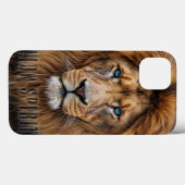 Majestueus Leeuwengezicht met Blauwe Ogen | Wilde Case-Mate iPhone Case (Achterkant (horizontaal))