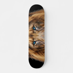 Majestueus Leeuwengezicht met Blauwe Ogen   Wilde  Persoonlijk Skateboard