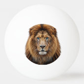 Majestueus Leeuwengezicht met Blauwe Ogen | Wilde Pingpongbal (Achterkant)