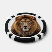 Majestueus Leeuwengezicht met Blauwe Ogen | Wilde  Poker Chips (Enkel)