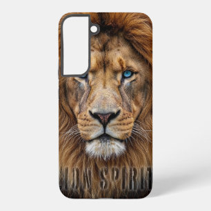 Majestueus Leeuwengezicht met Blauwe Ogen Wilde Samsung Galaxy Hoesje