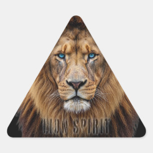 Majestueus Leeuwengezicht met Blauwe Ogen Wilde Sticker
