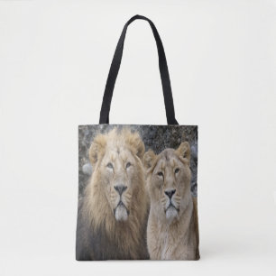 Majestueus Leeuwenpaar Tote Bag