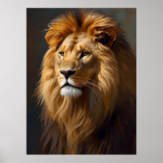 Majestueus Leeuwenportret Poster