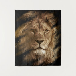 Majestueus Leeuwenportret Wildlife Kunst Wandkleed