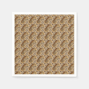 Majestueus Luipaard Portret Dierenprint Patroon Servet