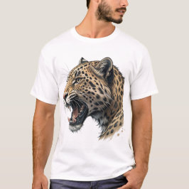 Majestueus Luipaard Portret Heren Grafische T-shir T-shirt