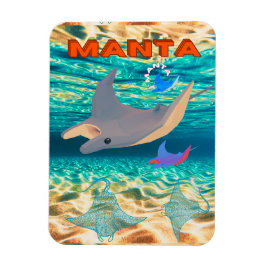 Majestueus Manta Ray Design, Oceanic Majesty Magneet