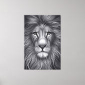 Majestueus monochroom: de boeiende blik van de lee canvas afdruk (Voorkant)