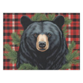 Majestueus Noord Zwart Beer Tafelkleed (Voorkant (Horizontaal))