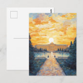 Majestueus Oostenrijks paleis bij zonsondergang Briefkaart (Voorkant / Achterkant)