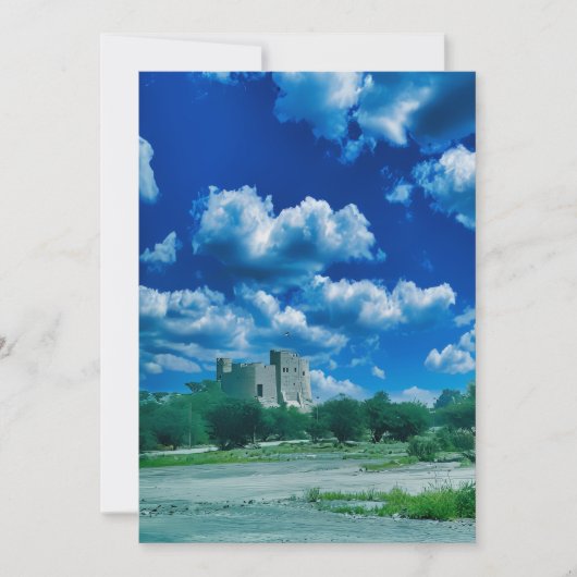 Majestueus oud kasteel van Fujairah VAE Feestdagenkaart (Voorkant)