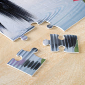 Majestueus paard en schoonheid van lotus legpuzzel (Zijkant)