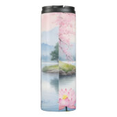 Majestueus paard en schoonheid van lotus thermosbeker (Achterkant)