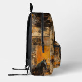 Majestueus Paard in Abstracte zonsondergang Bedrukte Rugzak (Links)